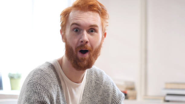 istock Amazed Surprised Man with Red Hairs 835909300