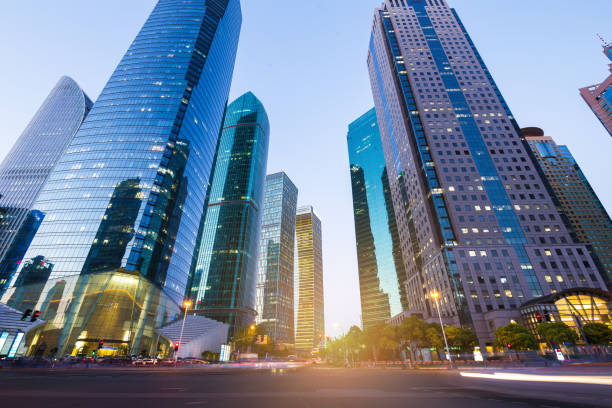 istock Shanghai commercial center at night 835910356