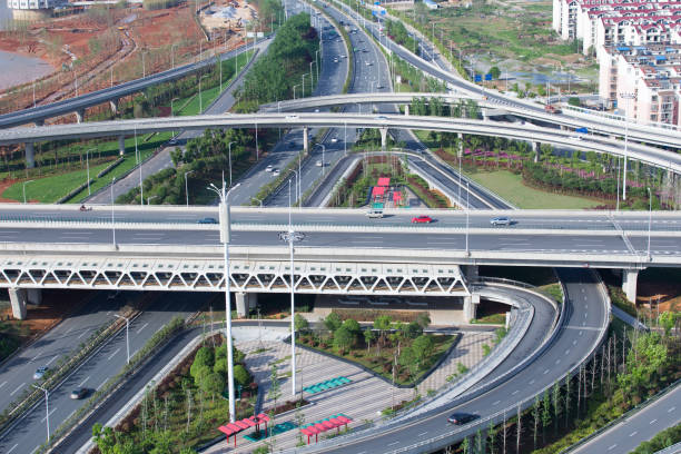 istock shanghai elevated road junction and interchange overpass at night 835914222