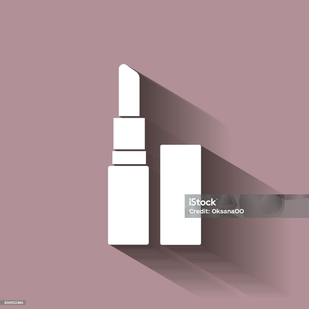 Icono de barra de labios de imagen vectorial. Ilustración con el diseño de la sombra - arte vectorial de Accesorio personal libre de derechos