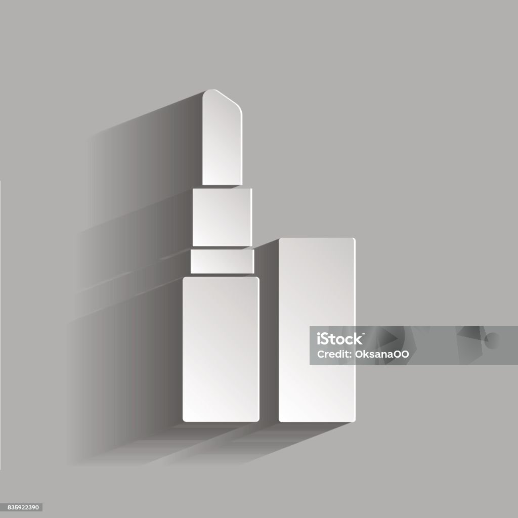 Icono de barra de labios de imagen vectorial. Ilustración con el diseño de la sombra - arte vectorial de Accesorio personal libre de derechos
