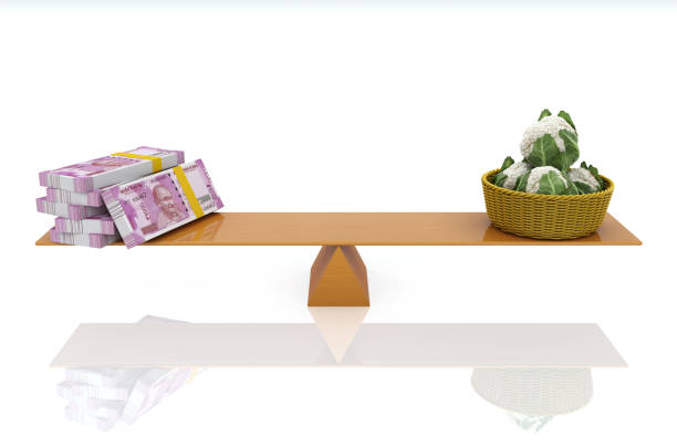 istock Indian Currency with cauliflower 835922760