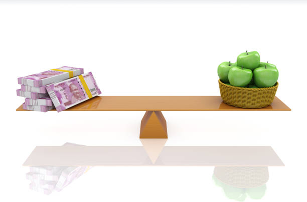 istock Indian Currency with Green Apple 835922794