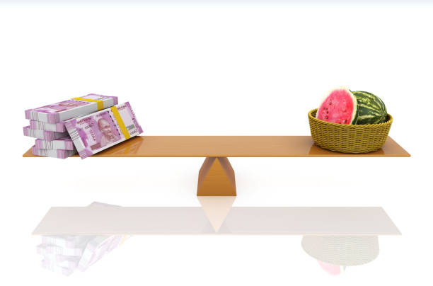 istock Indian Currency with Watermelon 835922804