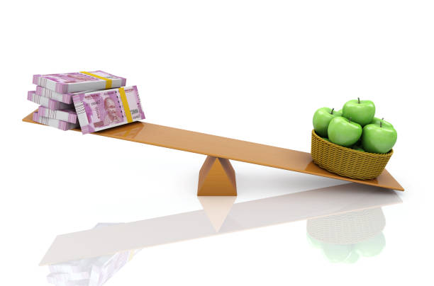 istock Indian Currency with Green Apple 835922840