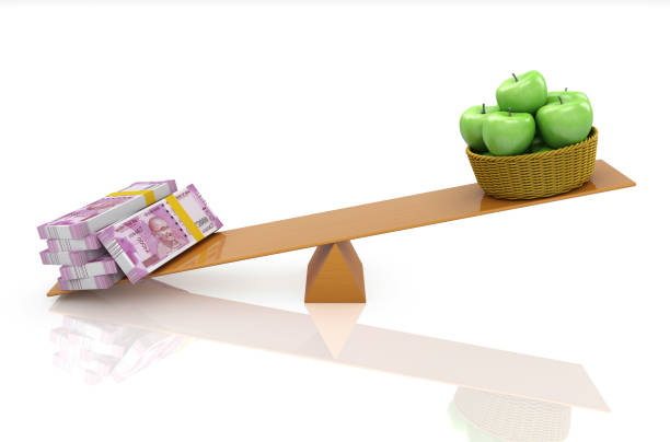 istock Indian Currency with Green Apple 835922858