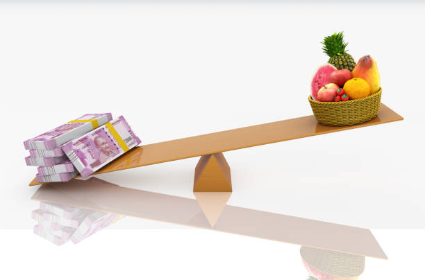 istock Indian Currency with Fruits 835922904