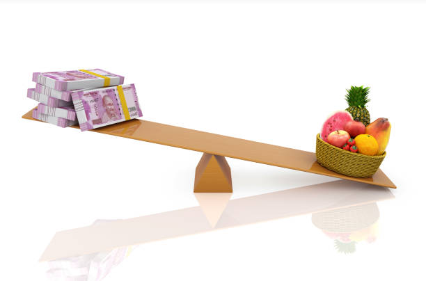 istock Indian Currency with Fruits 835922920
