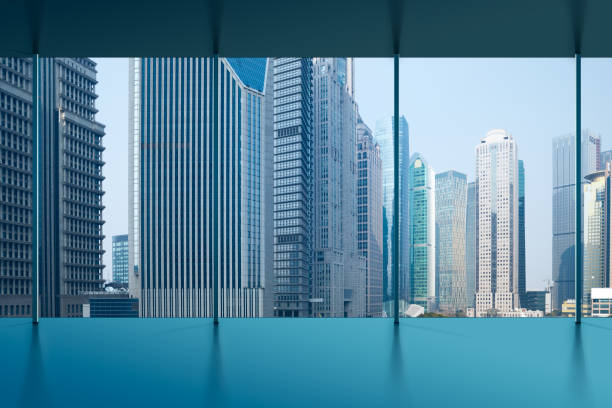 istock large window of the white office 835926308