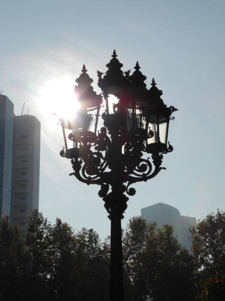 Lantern in Frankfurt Lantern in Frankfurt gebäude stock pictures, royalty-free photos & images