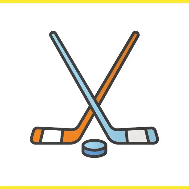 Vector illustration of Ice hockey equipment icon