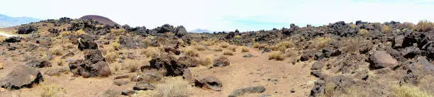 The Volcanic activity in the mountain range, along with meltwater from glaciers in the nearby Sierra Nevada, played a role in the creation of the falls. They are located near Little Lake, Inyo County, California, 1.0 mi (1.6 km) off US 395 (at a red cinder cone called "Red Hill") on Cinder Road
