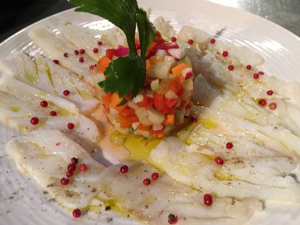 istock Raw fish prepared in italian style 835971026