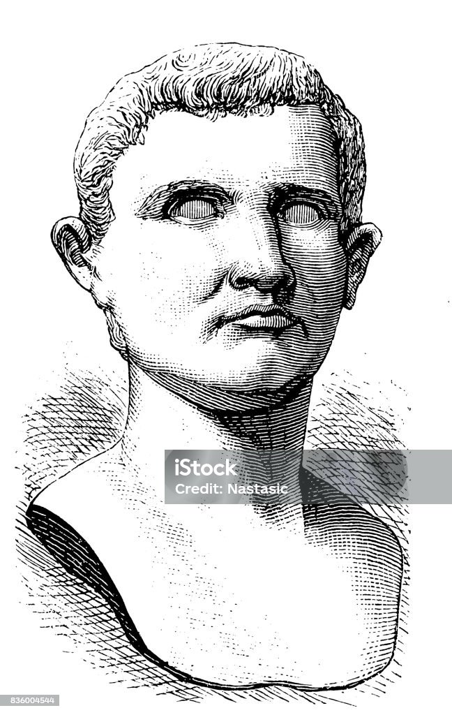 Tiberius Rome Tiberius Roman Emperor Stock Illustration - Download Image Now ...