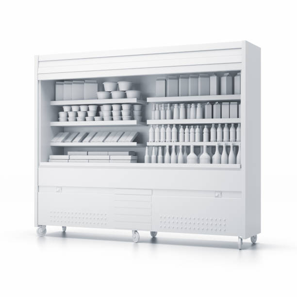 istock Blank supermarket products on shelves and pegboard 836008796
