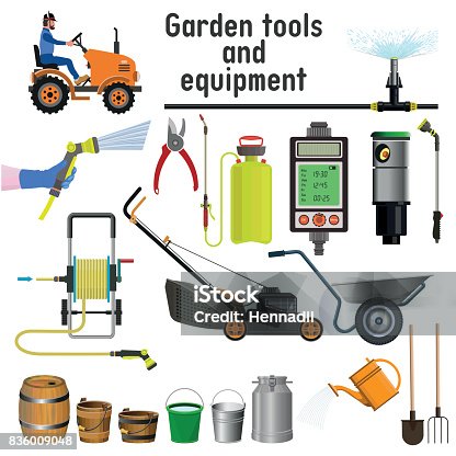istock Garden tools and equipment 836009048