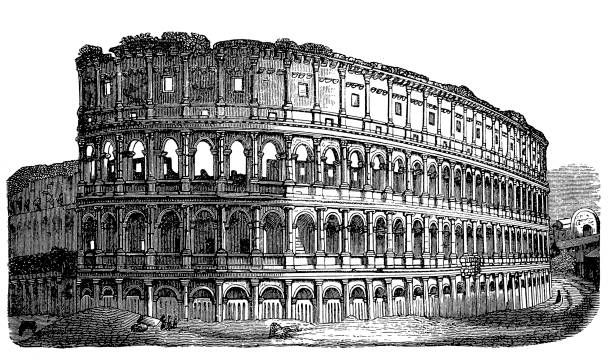 illustrations, cliparts, dessins animés et icônes de colisée romain - ancient rome illustration and painting engraving engraved image