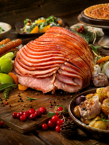 Maple Glazed Spiral Ham Turkey Dinner