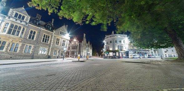 Winchester Upper High Street at night