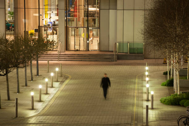istock Businessman leaving an office after dark 836023258