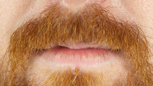 istock Lips Close Up, Serious Red Hair Beard Man 836027280