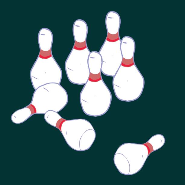 Bowling Pins vector art illustration