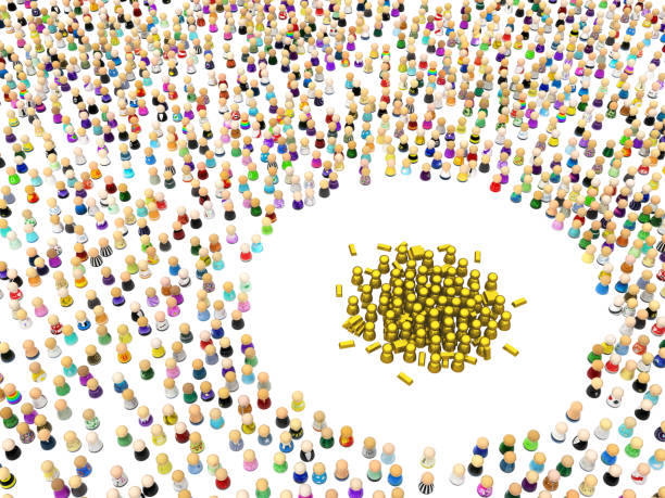 istock Cartoon Crowd, Golden Group 836054816