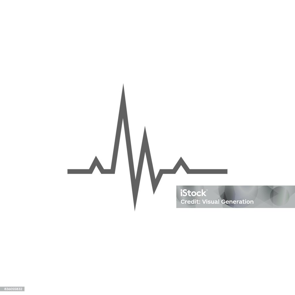 Hheart beat cardiogram line icon Hheart beat cardiogram thick line icon with pointed corners and edges for web, mobile and infographics. Vector isolated icon. Electrocardiography stock vector