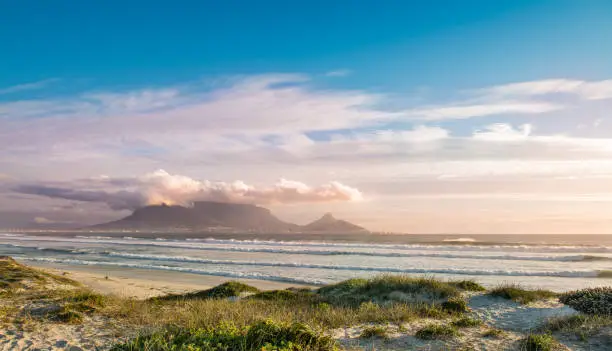 Cape Town (South Africa) great view from Bloubergstrand