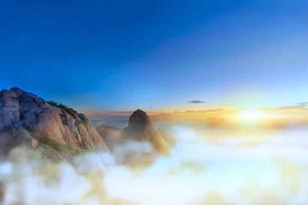 Sunrise at Bukhansan Mountain Seoul  South Korea