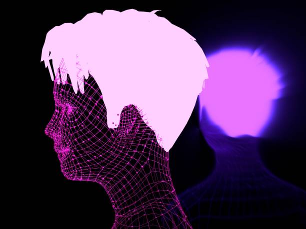 istock Head of the Person from a 3d Grid. 836084834