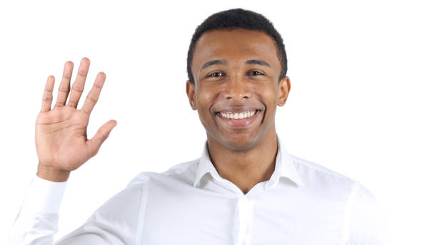 istock Hello Gesture by Black Man, Waving Hand 836091050