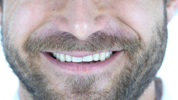 istock Smiling Lips, Close up of  Young Man 836091596