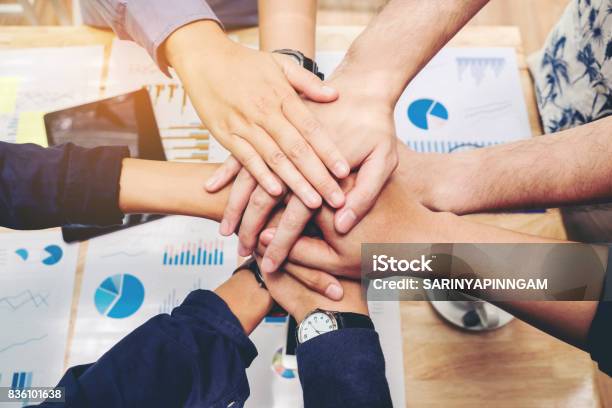 Business Teamwork Joining Hands Team Spirit Collaboration Concept Stock Photo - Download Image Now