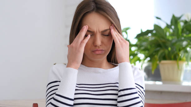 istock Beautiful Young Woman Gesturing Headache, Stress 836102074