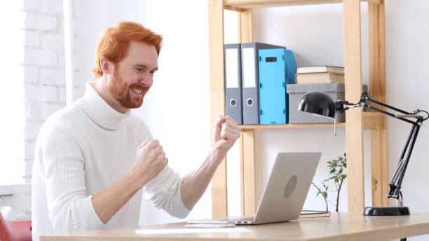 istock Man with Red Hairs  Celebrating Success and Achievement 836105322