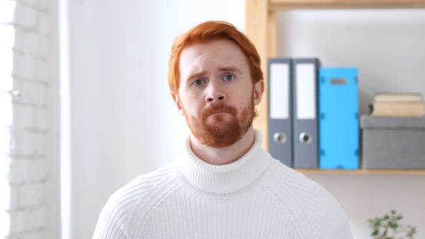 istock Sad Man with Red Hairs Feeling Upset, Worried 836105572