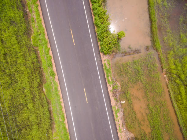 istock Aerial top view over the road 836112516