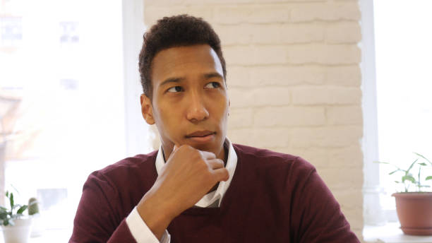 istock Afro-American Man in Thought, Serious Designer in Studio 836112738