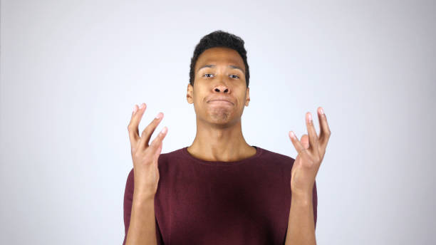 istock Unhappy Afro-American Man by Unexpected Results, Loss, Failure 836112956
