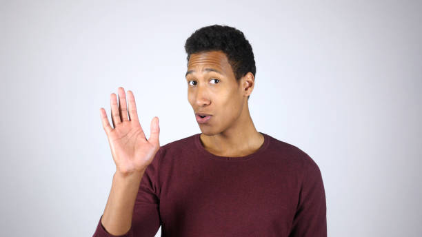 istock Hello, Waving Hand Gesture by Young Afro-American Man 836112978