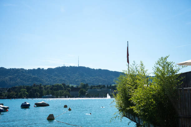 istock lake with blue water and mountain view 836116478