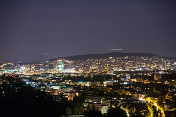istock Zurich cityscape at evening panorama view switzerland 836120874