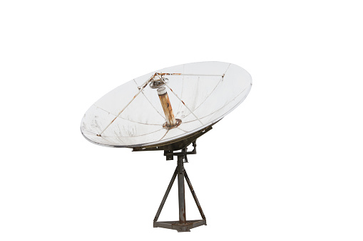 Satellite dish , Isolated on white
