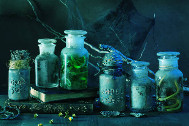 istock witch apothecary jars magic potions halloween decoration 836136182