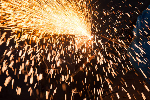 istock Sparks in smelting industry 836138852
