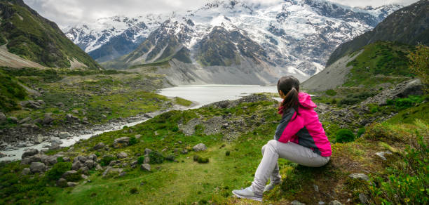 istock Mountain hiker traveling in wilderness landscape. 836143662