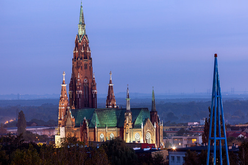 St. Mary's Basilica in Dabrowa Gornicza. Dabrowa Gornicza, Slaskie, Poland.