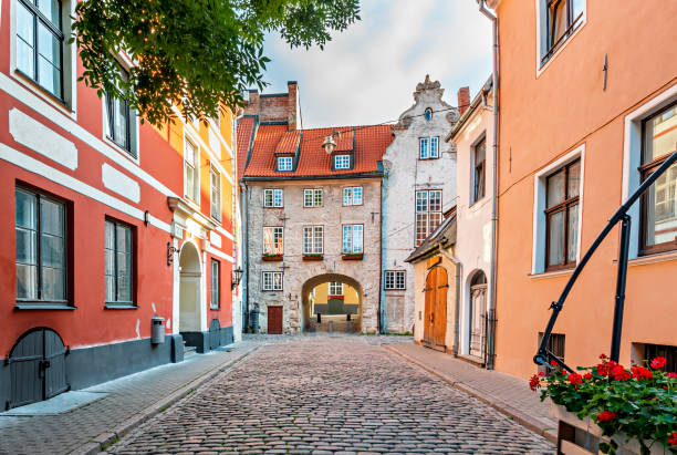 istock Medieval street in old Riga, Latvia 836154286