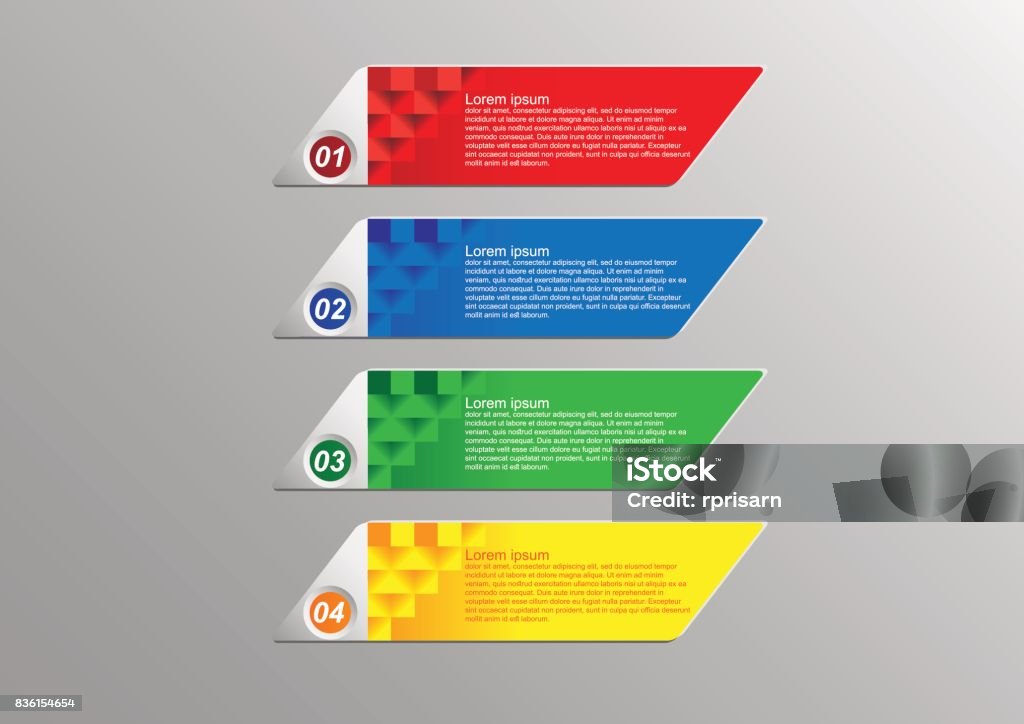 Infographic Powerpoint Rectangle Shape Design Rectangle Shape Infographic Vector Template Vector Eps10 Stock ...